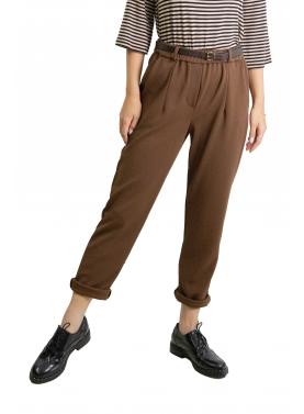 Pantalone tinta unita con cintura